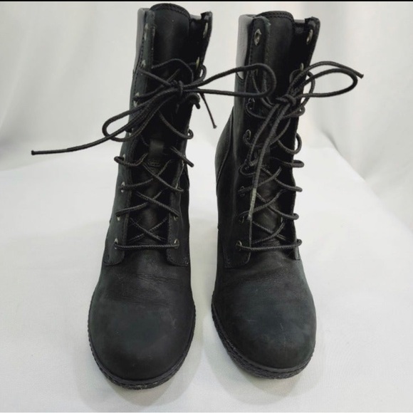 Timberland black ladies 7 very comfortable look great with fishnet leggings - Picture 3 of 3